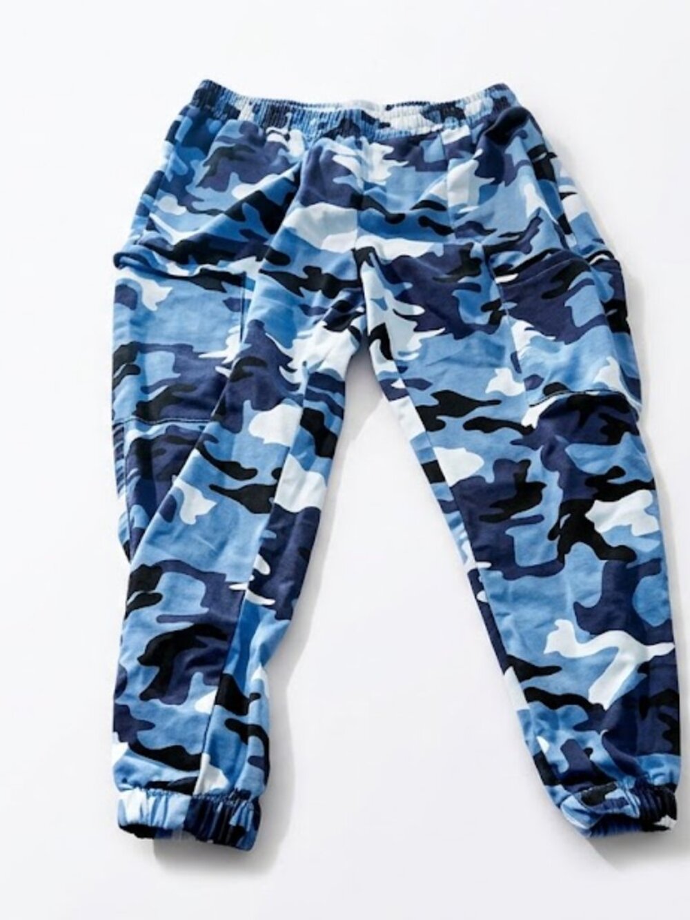 Kreamy Blue Camo Jogger Sweatpants Size 1X